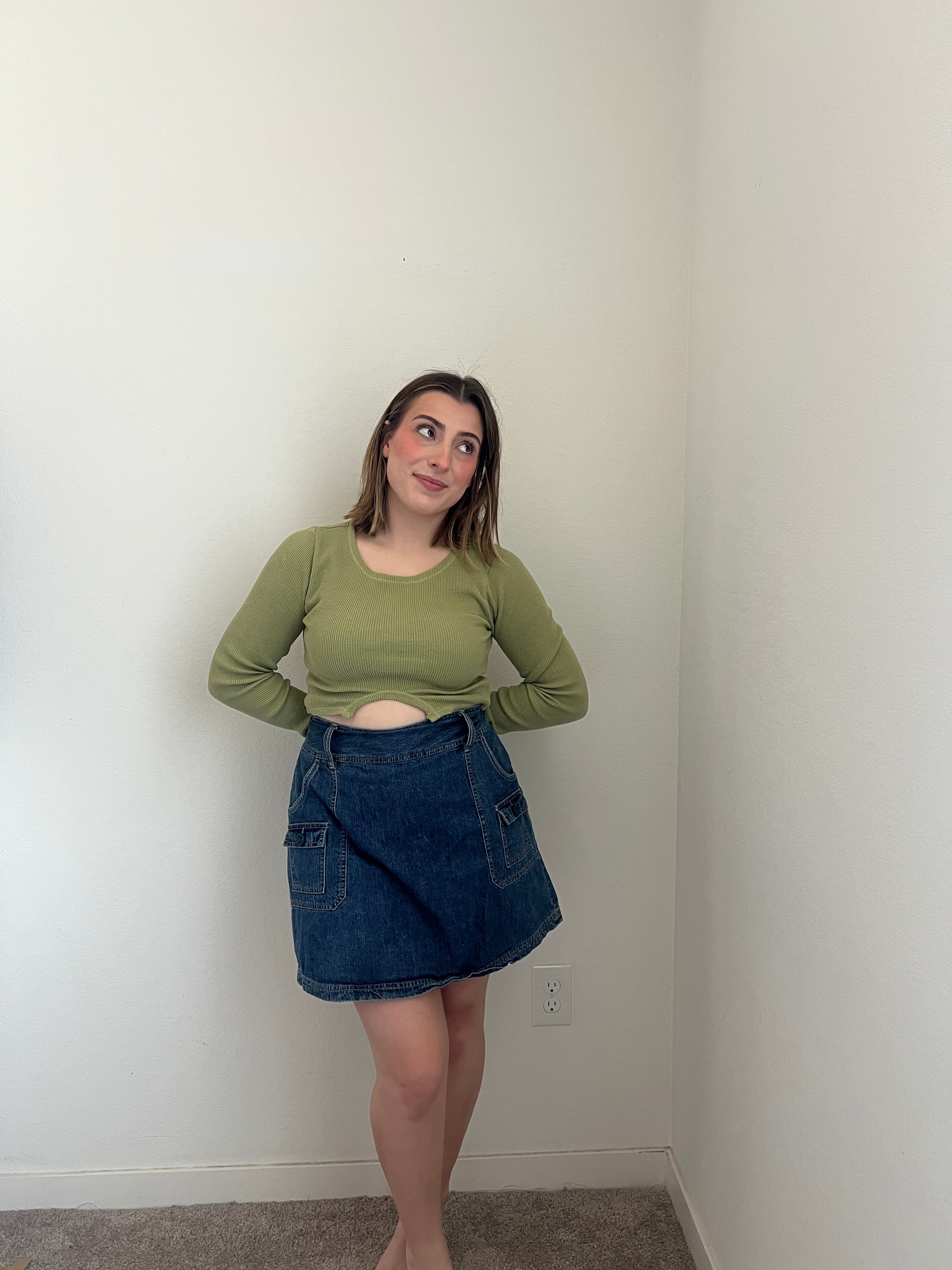Denim Cargo Skirt (12)