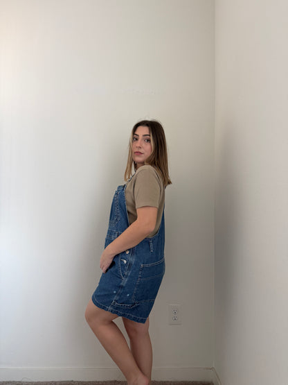 CK Dark Wash Shortalls (L)