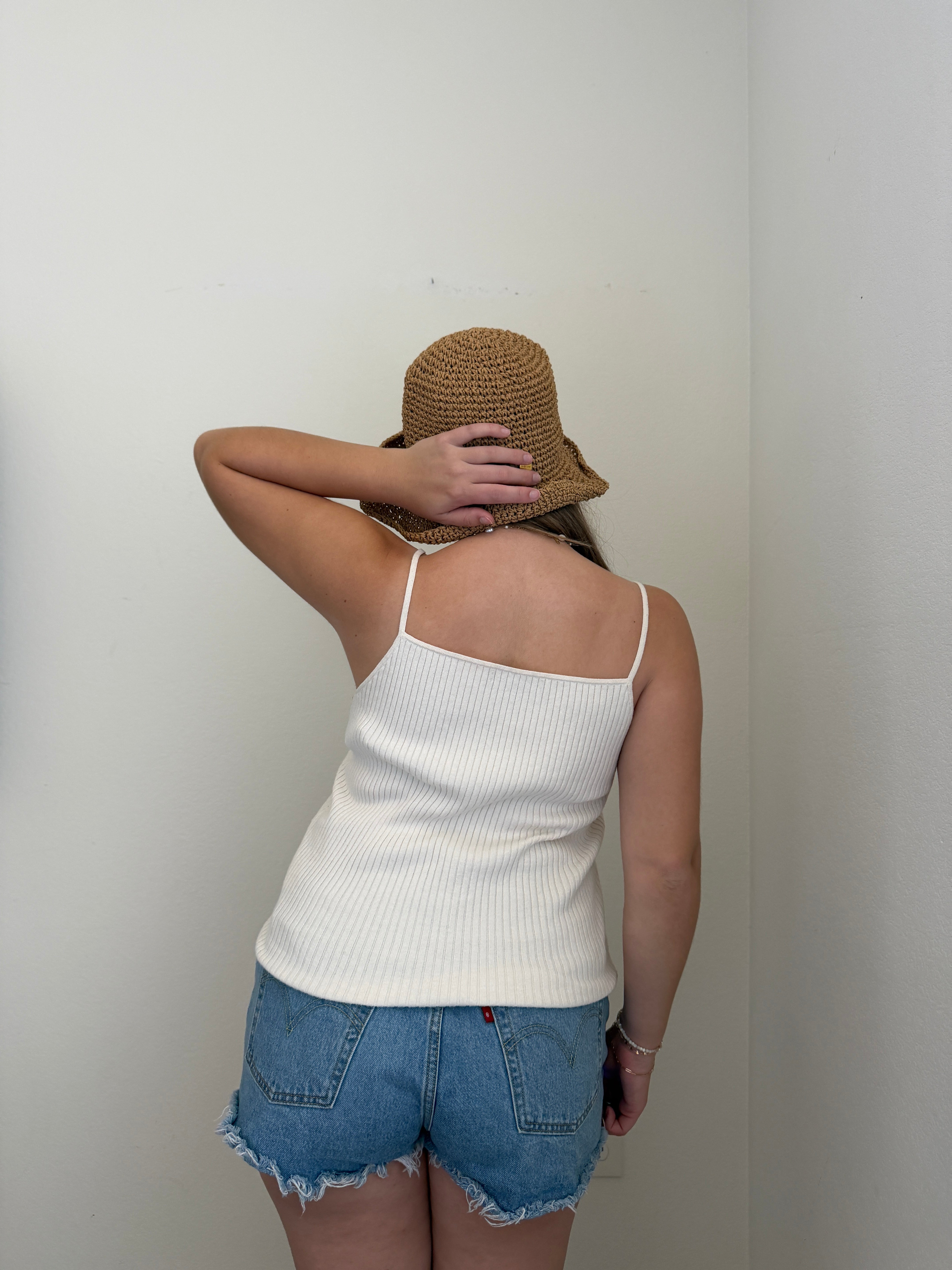 Ribbed White Tank (M)