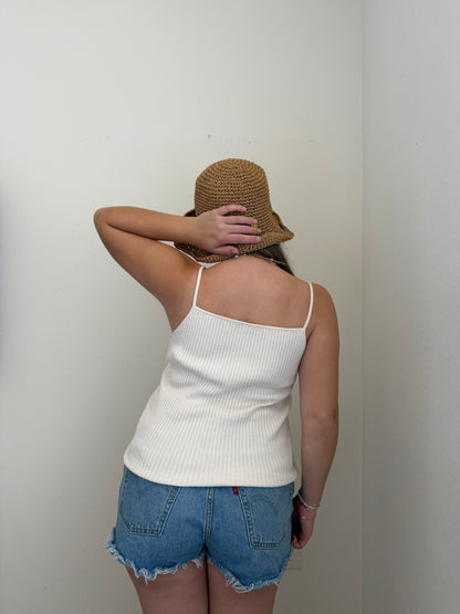 Ribbed White Tank (M)