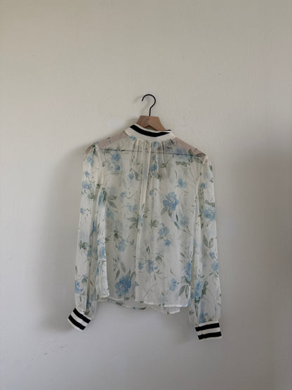 Sheer Long Sleeve Blouse (S)