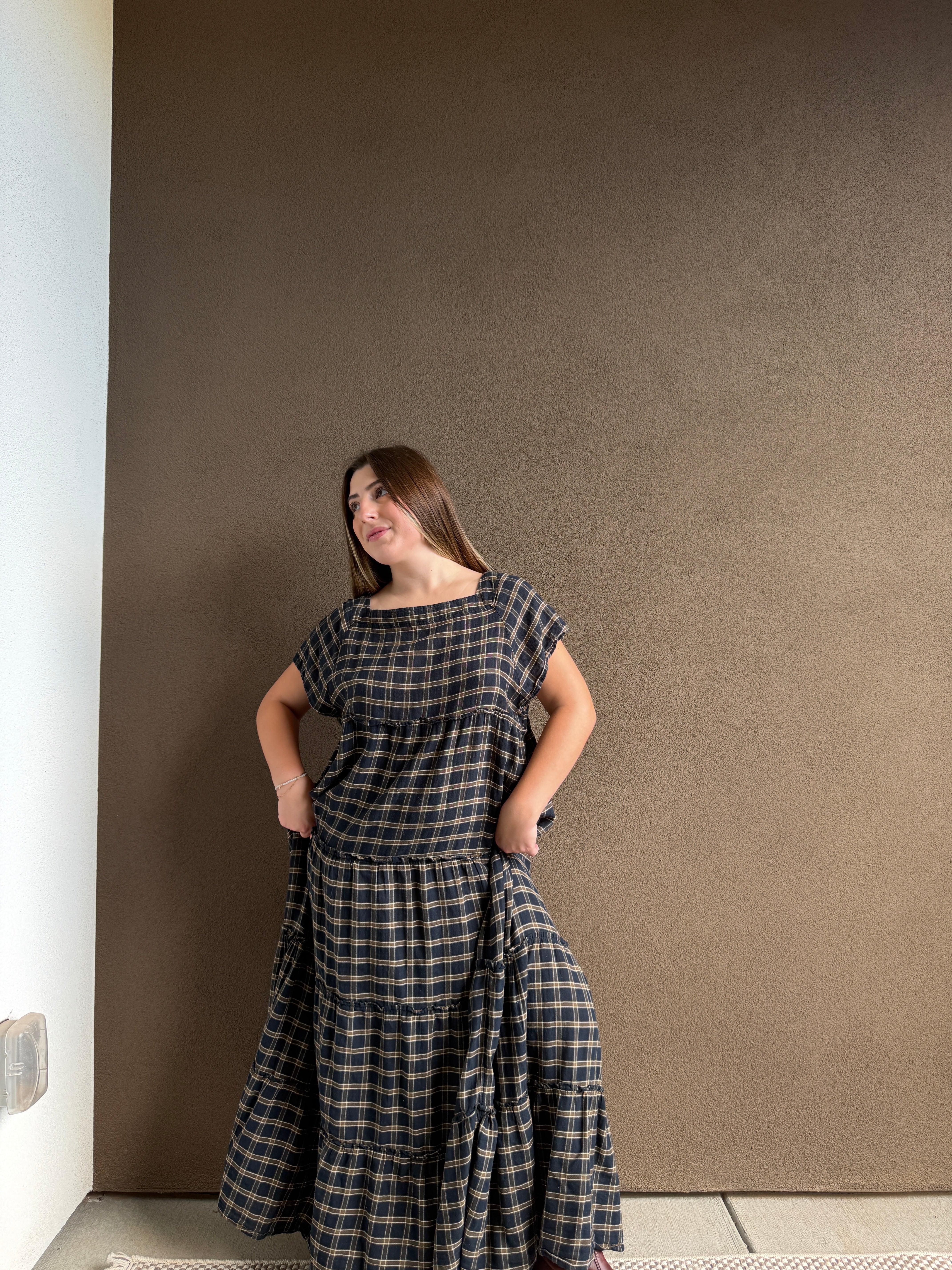 Plaid Maxi Dress (XL)