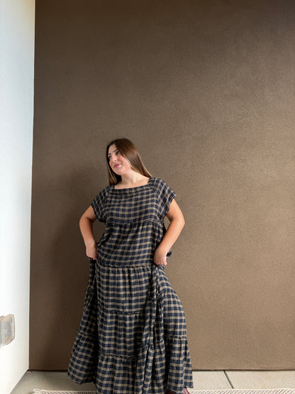 Plaid Maxi Dress (XL)