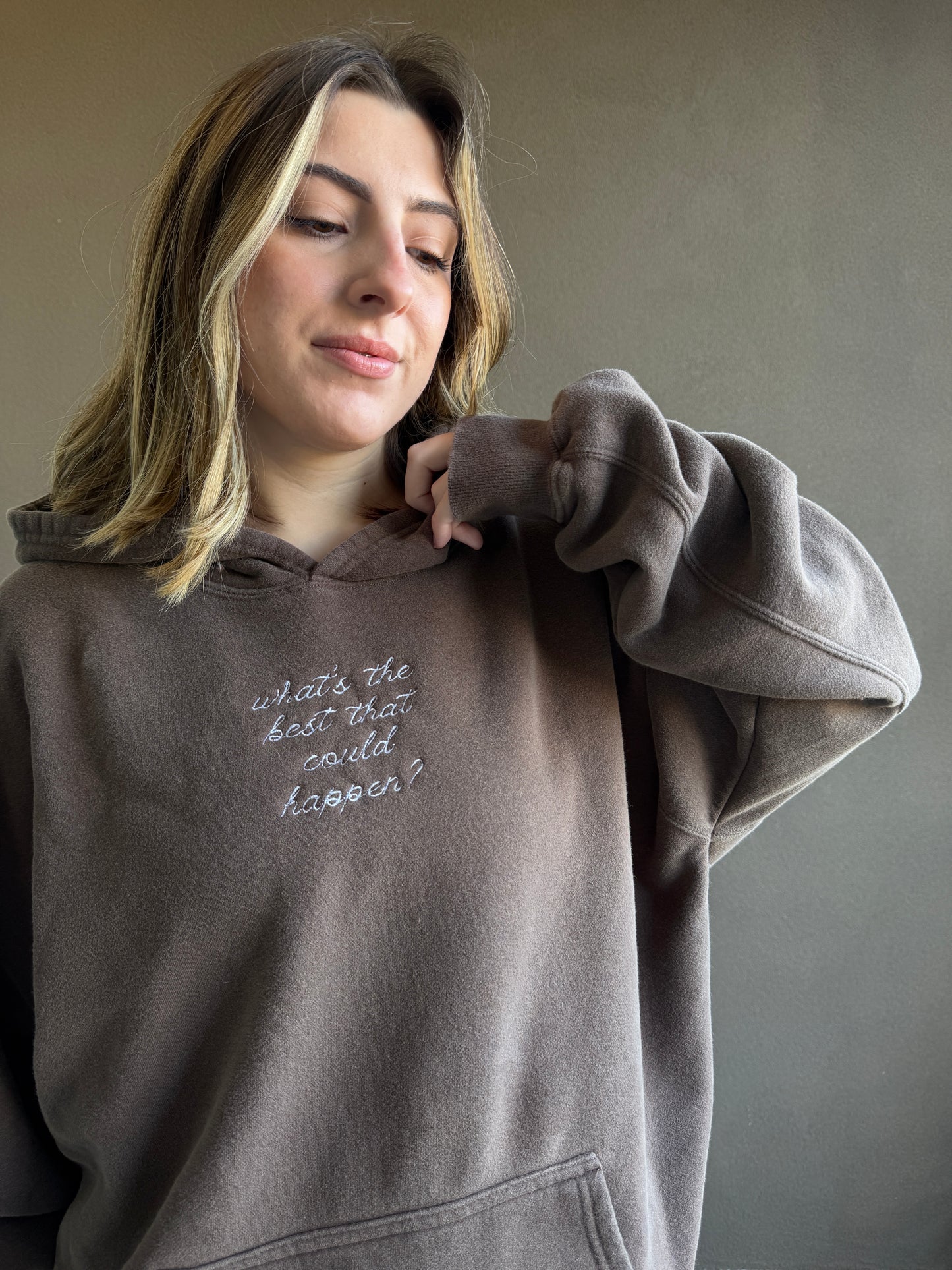 'what's the best that could happen' Original Hoodie (XL)