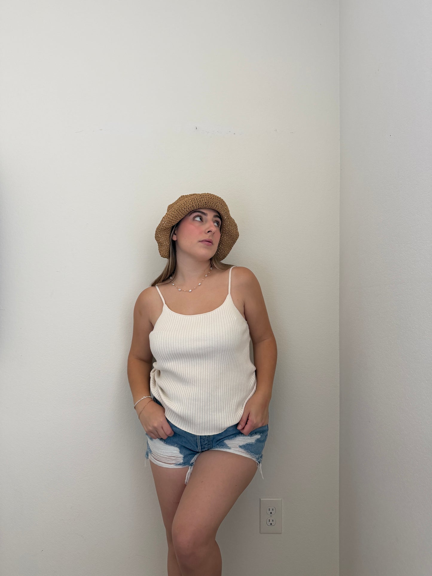 Ribbed White Tank (M)