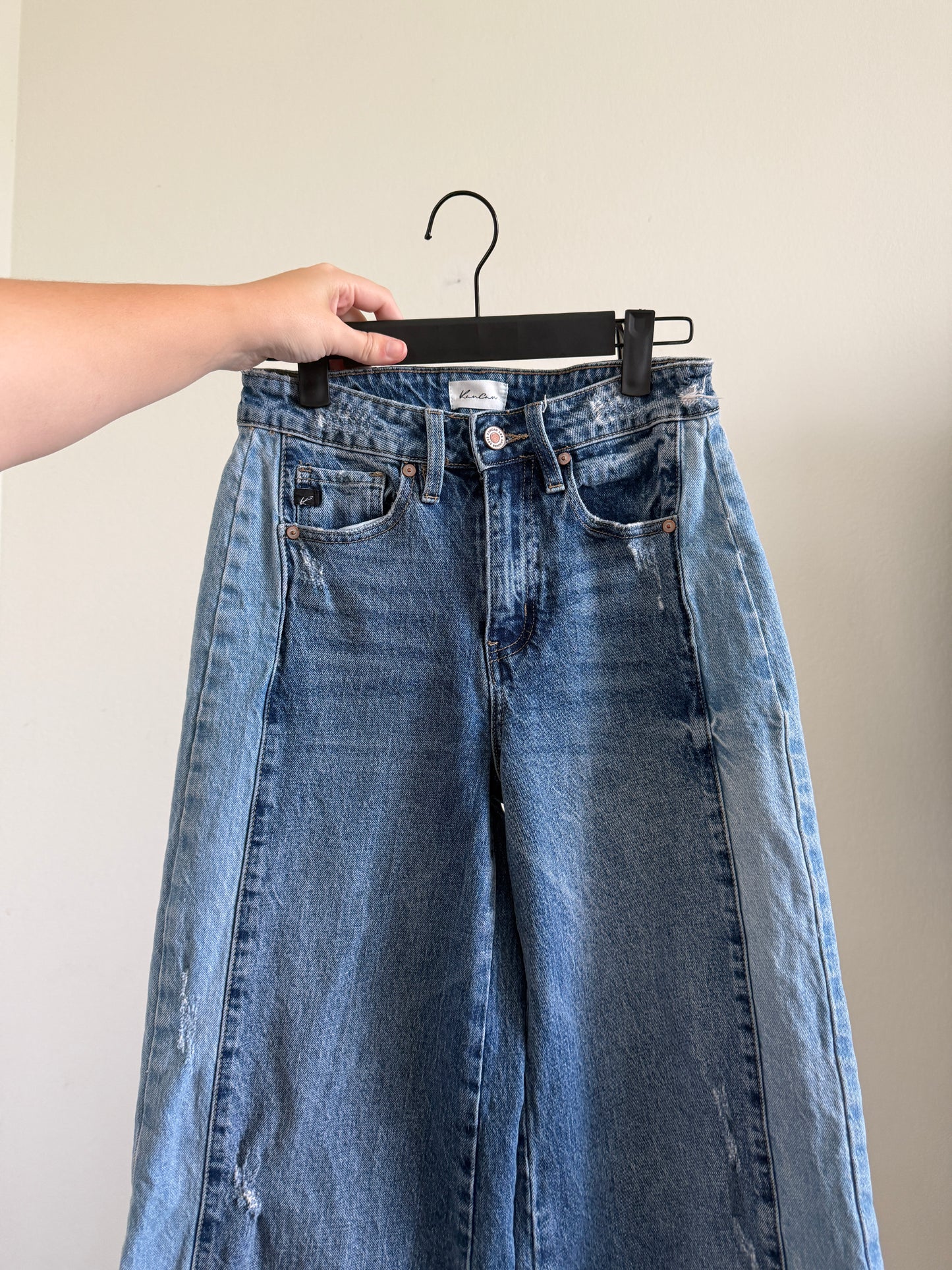 Split Color Wide Leg Jeans (26"W)