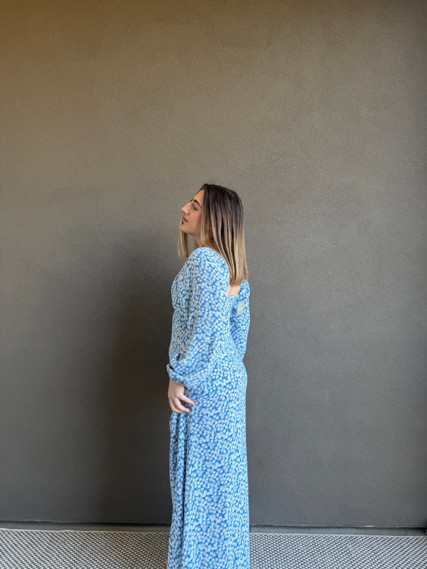 Blue Floral Maxi Dress (2)