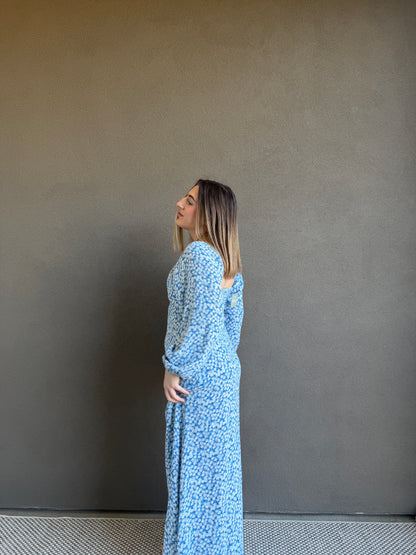 Blue Floral Maxi Dress (2)