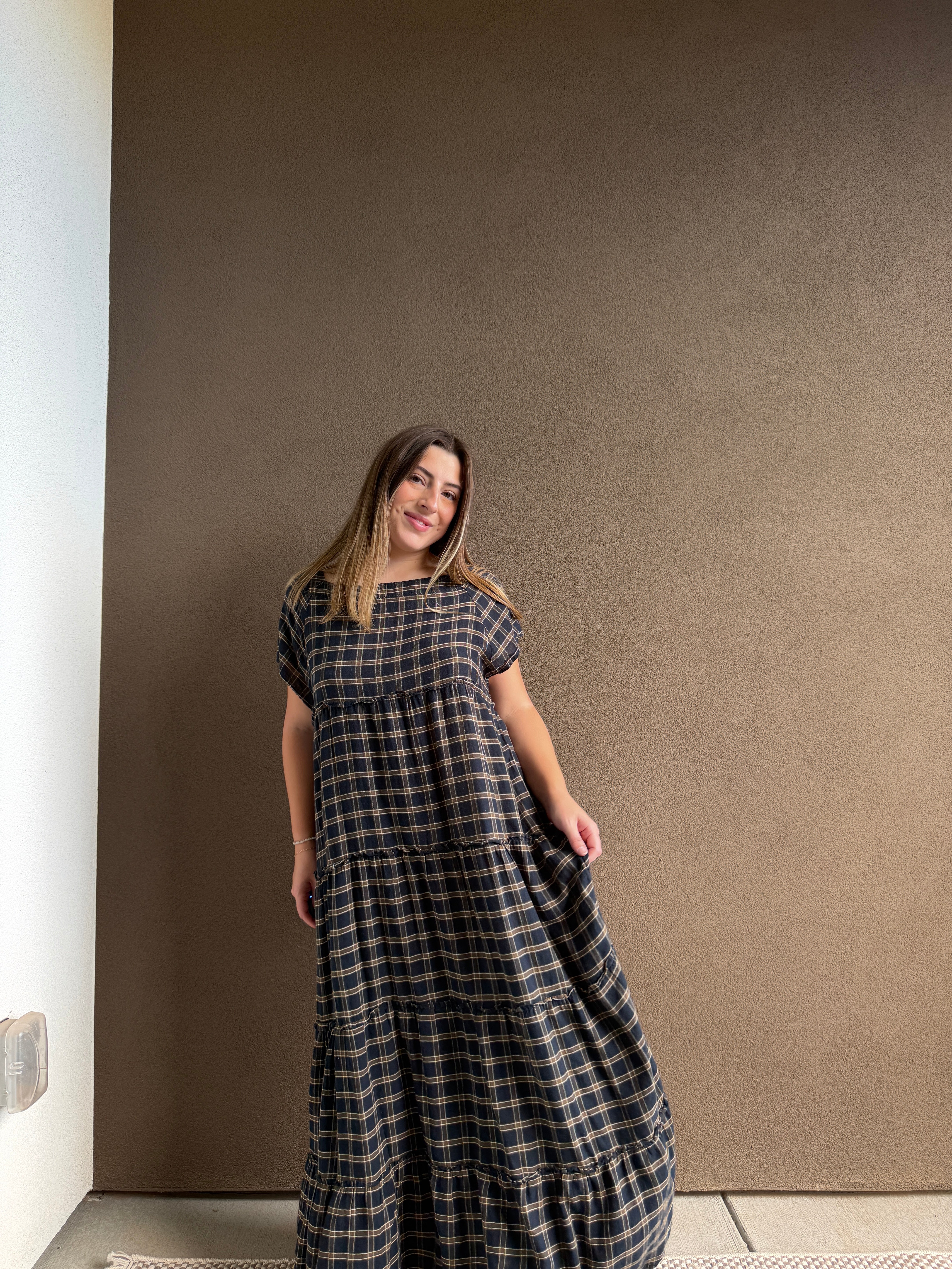 Plaid Maxi Dress (XL)