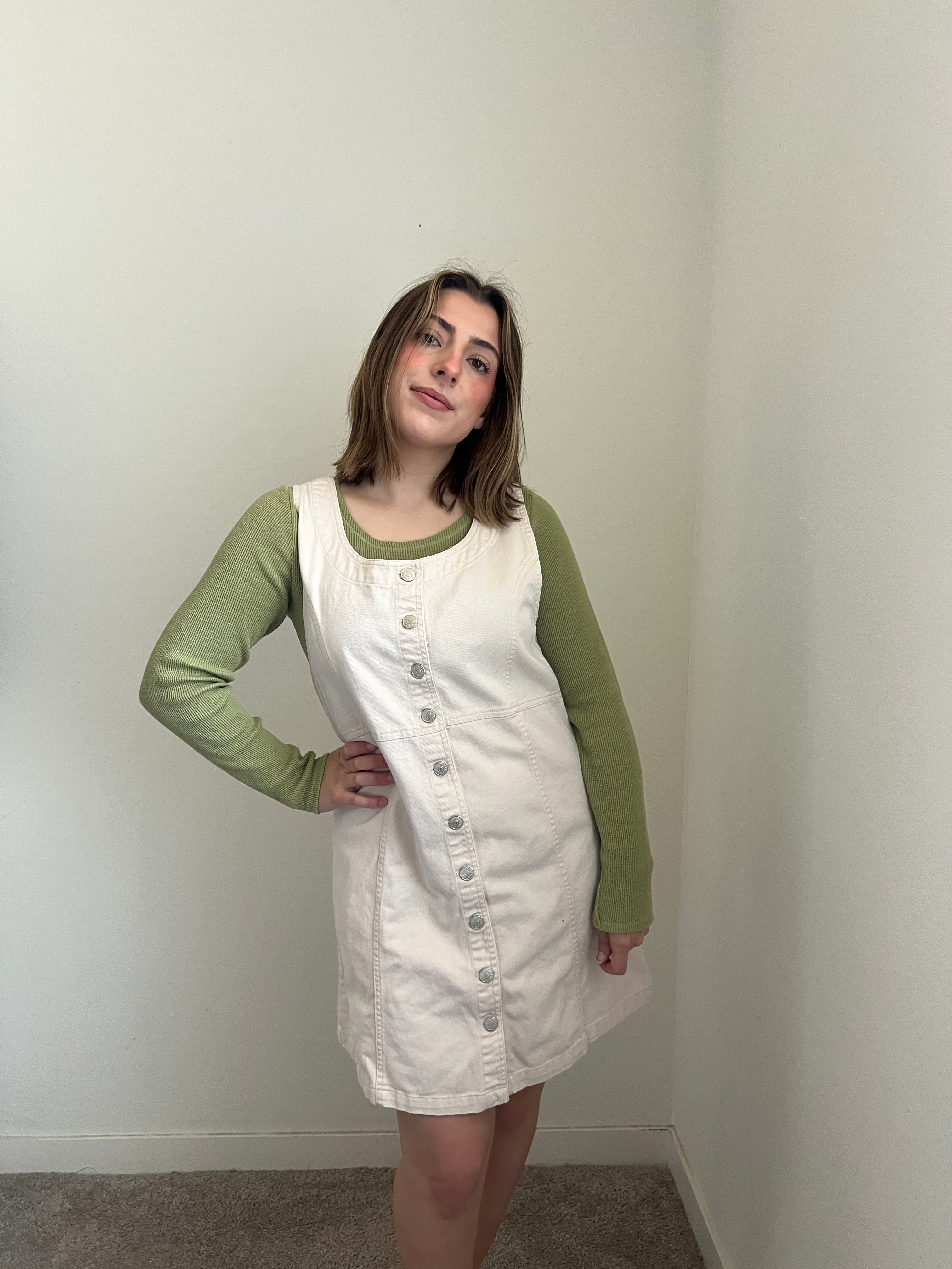 Cream Jumper Dress (M)