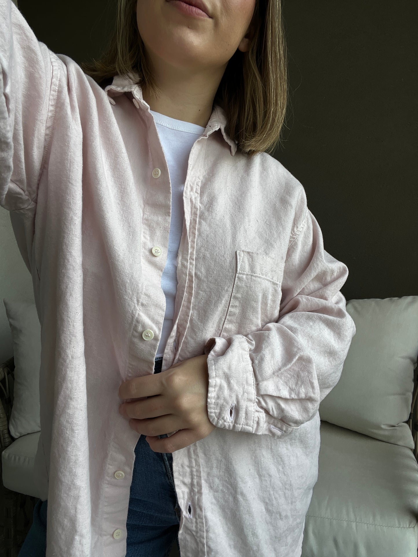 CP Shades Pink Button Up (S)