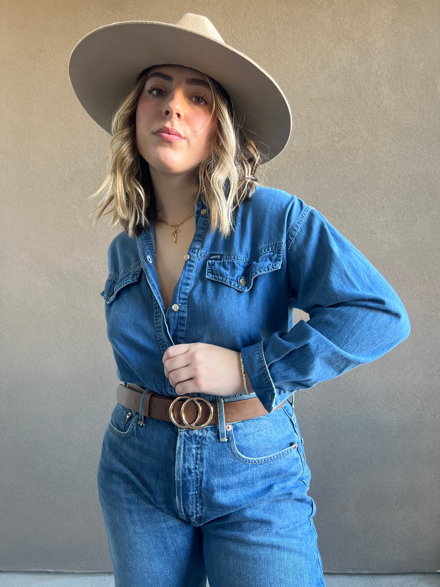 80's Guess Denim Bodysuit (S)