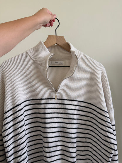 Striped Quarter Zip (L)