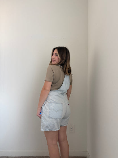 Levi's Light Wash Shortalls (M)