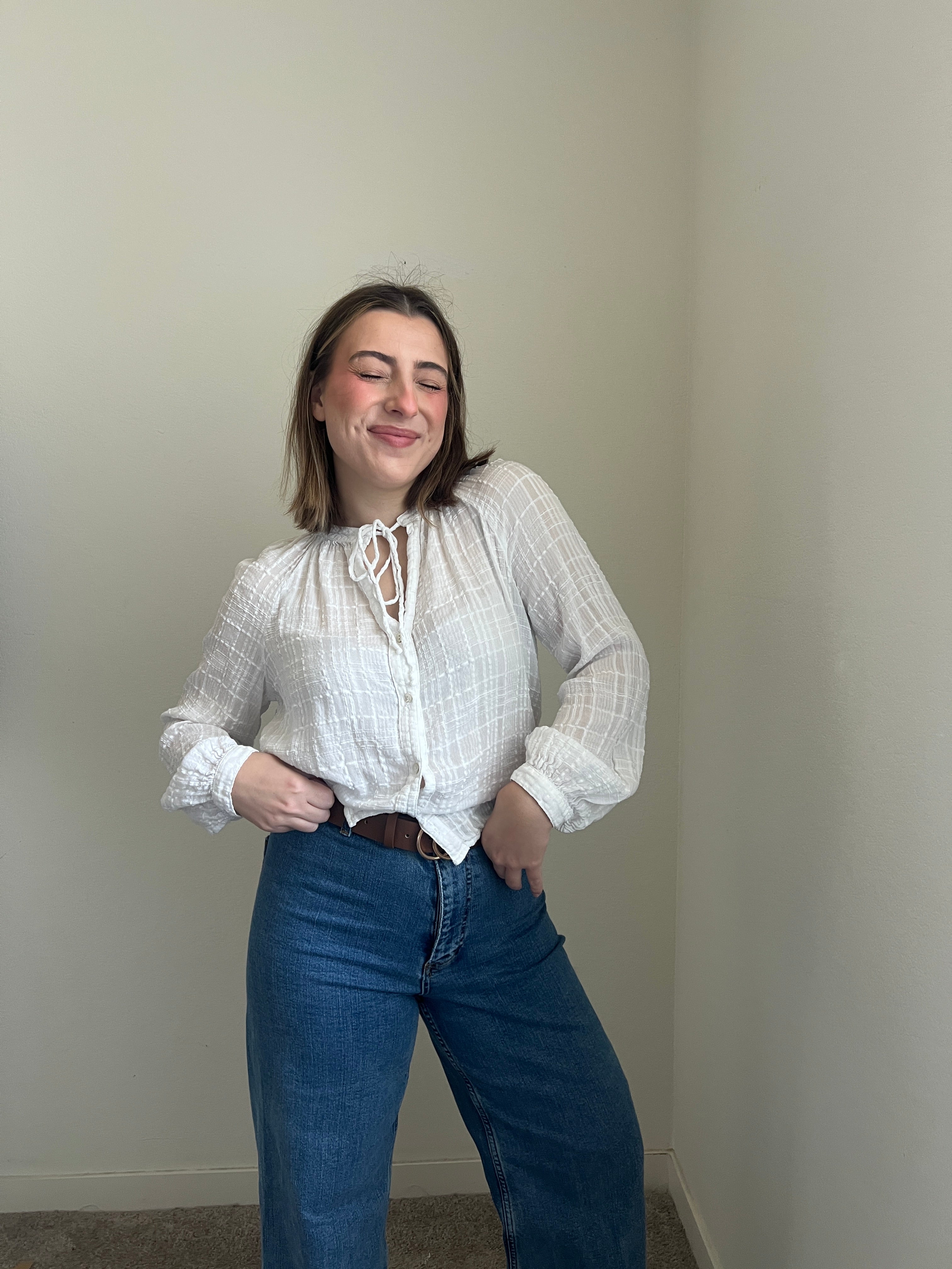 Bella Dahl Sheer Button Up (S)