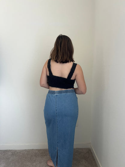 Denim Maxi Skirt (S)