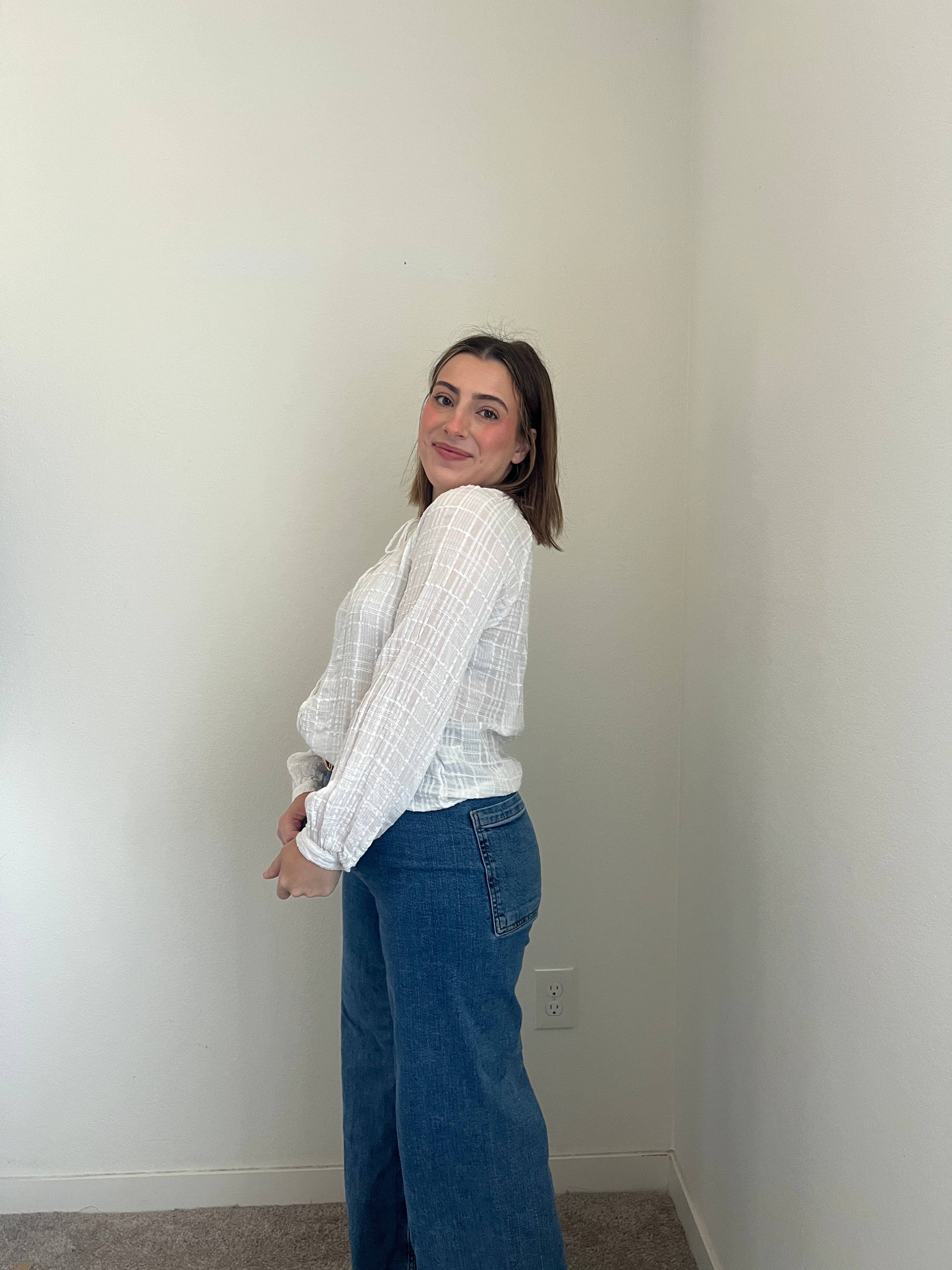 Bella Dahl Sheer Button Up (S)