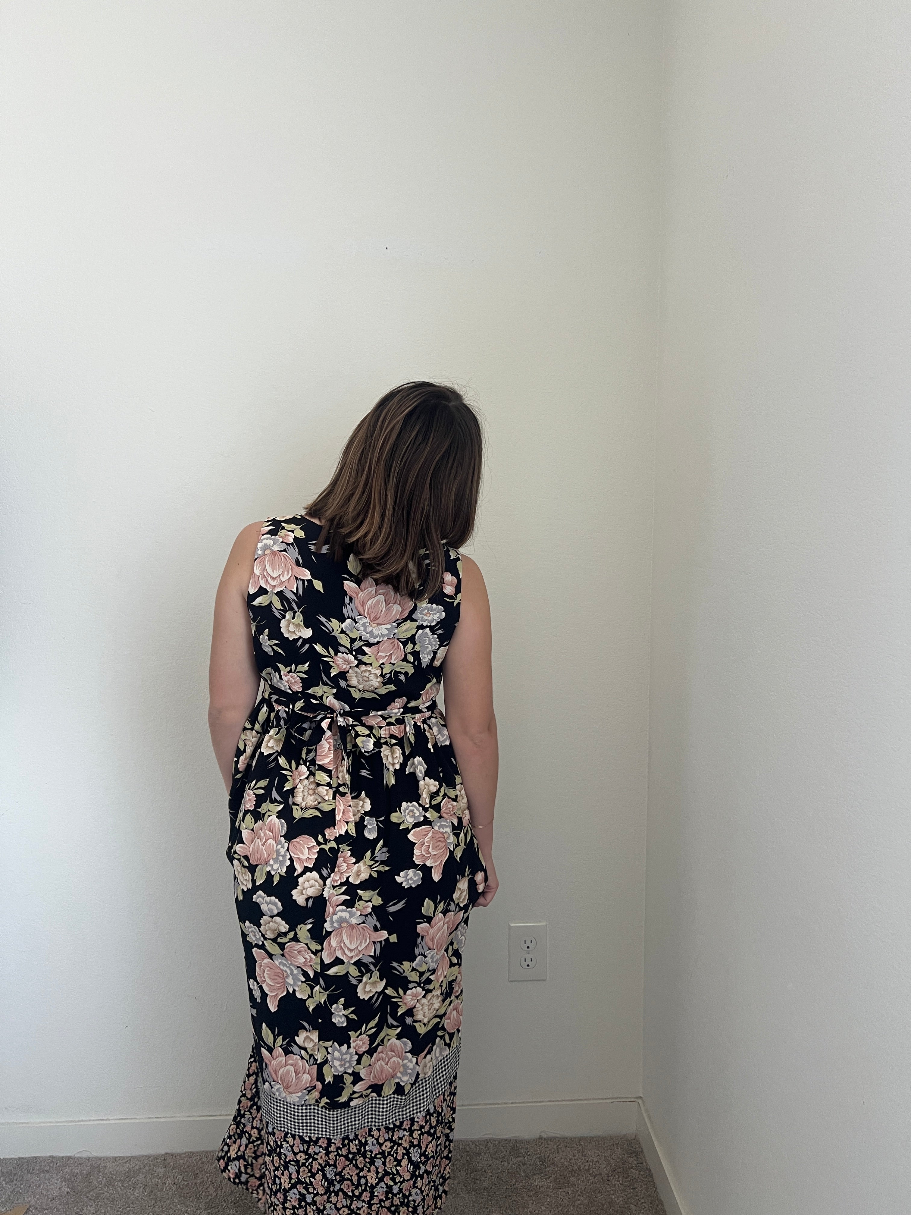 Vintage Floral Maxi Dress (4)