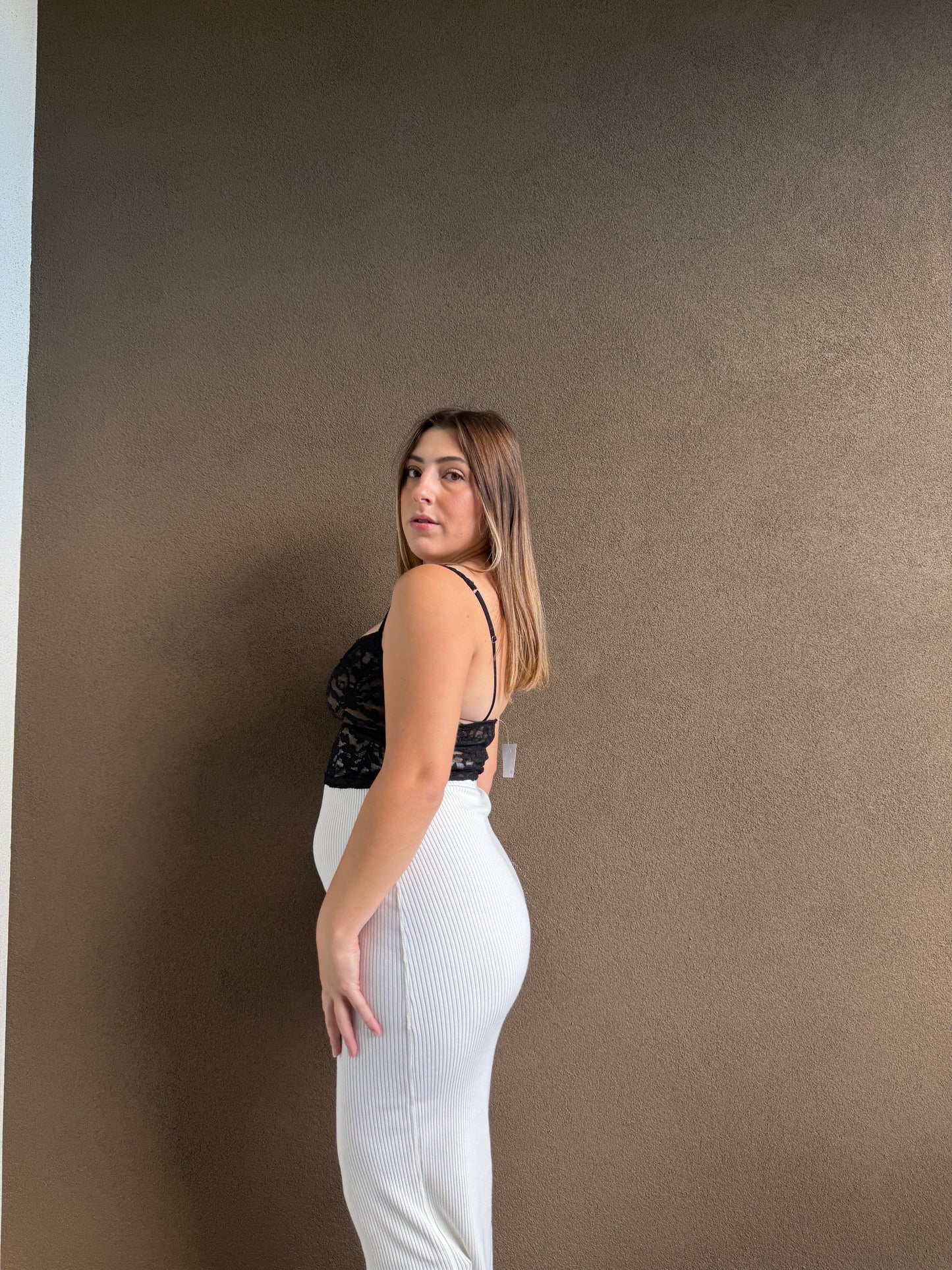 Black Lacy Tank (S)