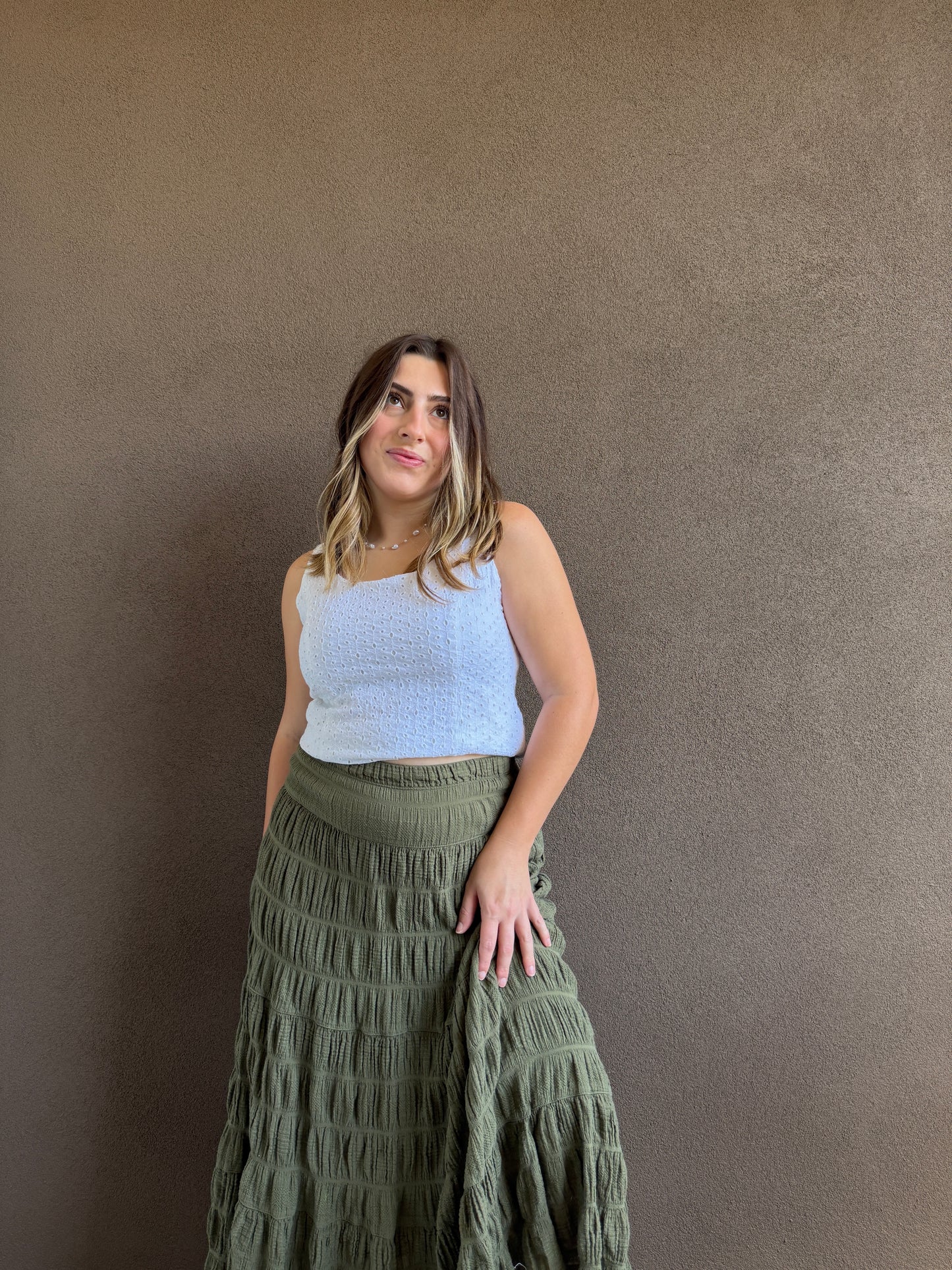 Green Midi Skirt (S)