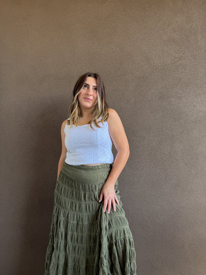 Green Midi Skirt (S)