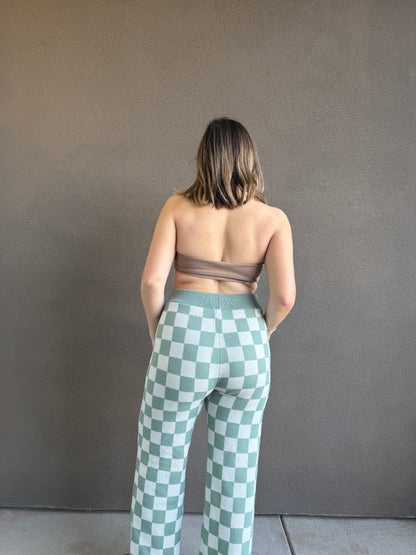 Sage Checkered Pants (M)