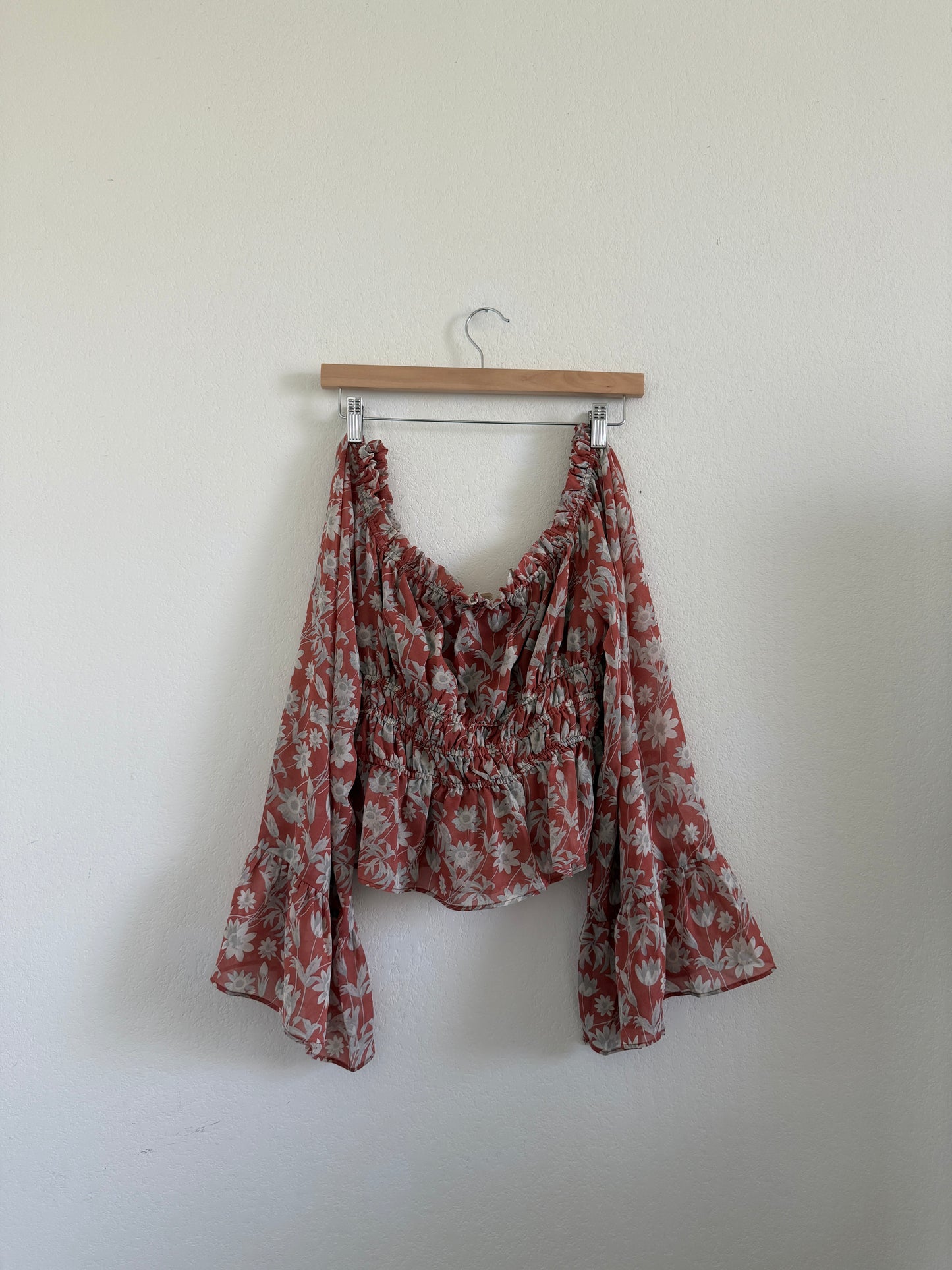 Floral Off The Shoulder Blouse (M)