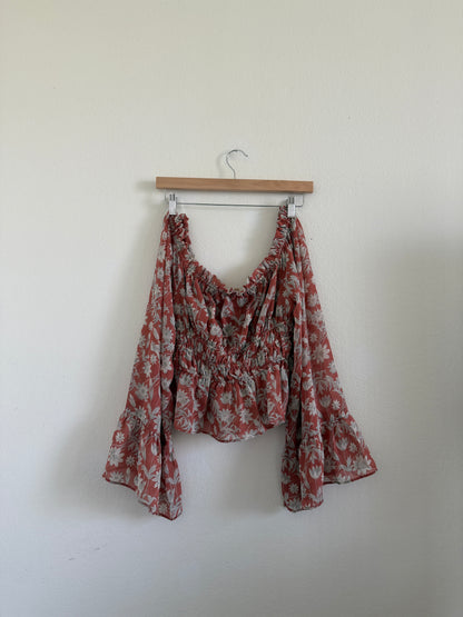 Floral Off The Shoulder Blouse (M)