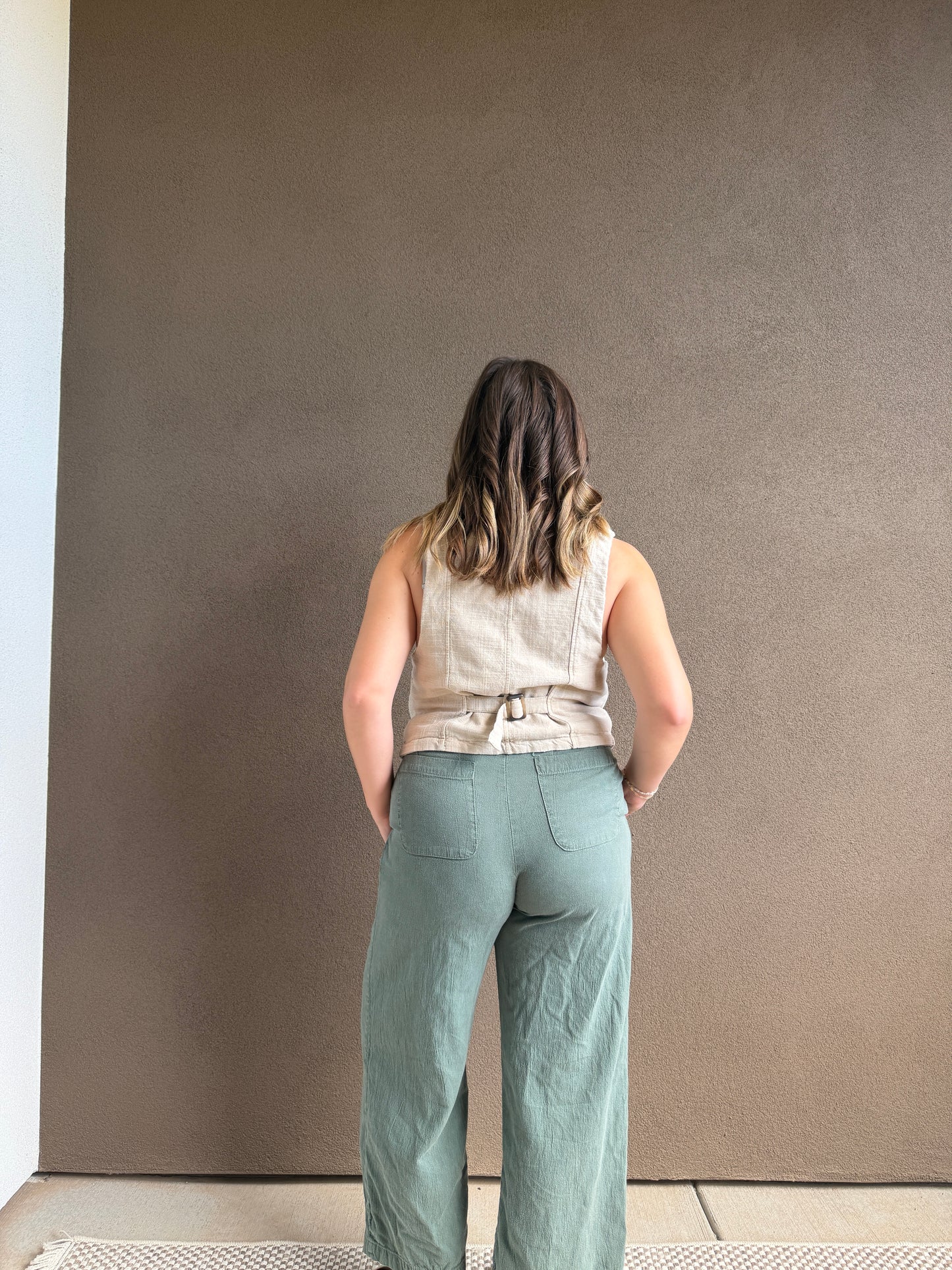 Green Wide Leg Pants (4)