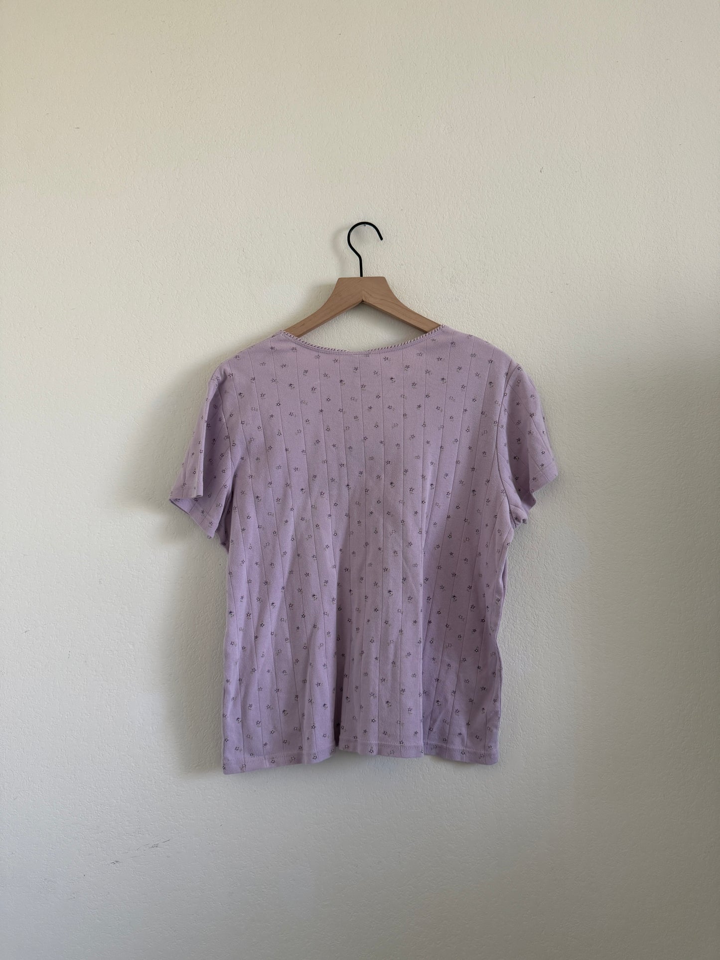 Lavender Floral Top (L)