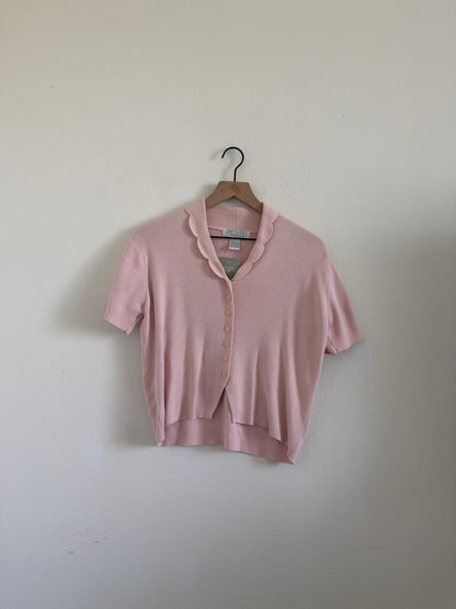 Pink Sweater Cardi Top (M)