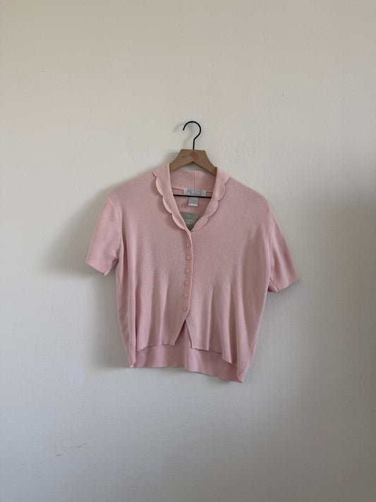 Pink Sweater Cardi Top (M)