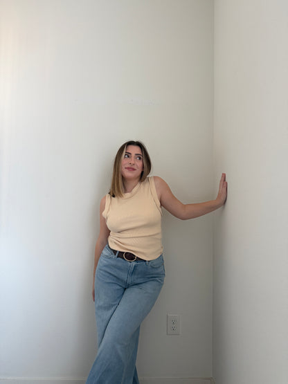 Beige Free People Tank (M)