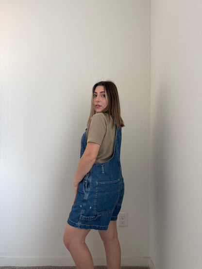 CK Dark Wash Shortalls (L)
