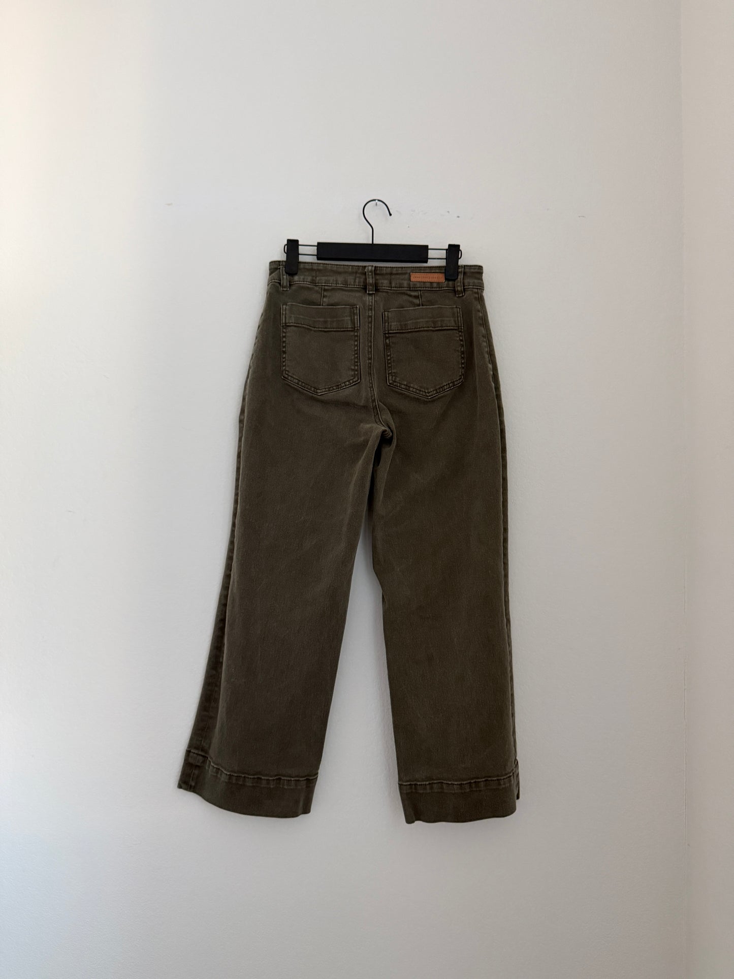 Moss Green Wide Leg Jean (29"W)