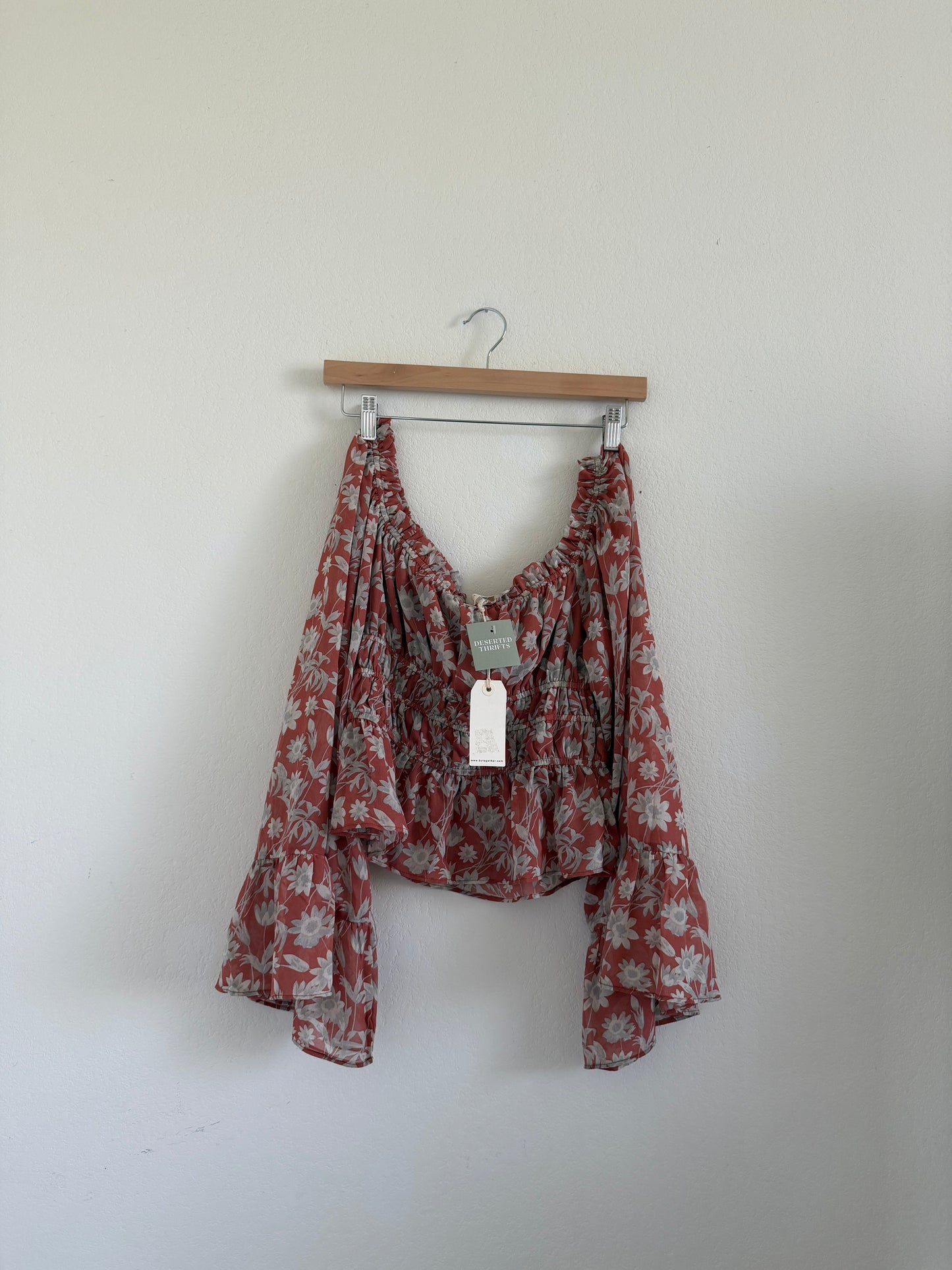 Floral Off The Shoulder Blouse (M)