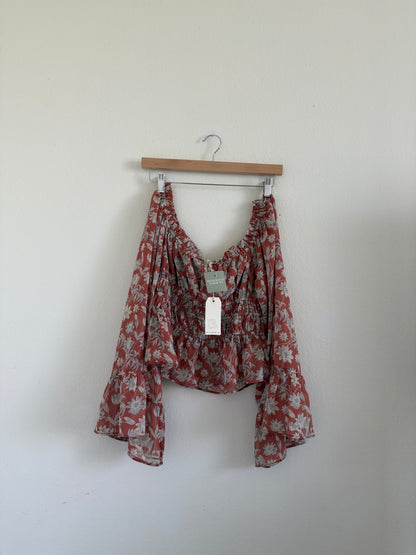 Floral Off The Shoulder Blouse (M)