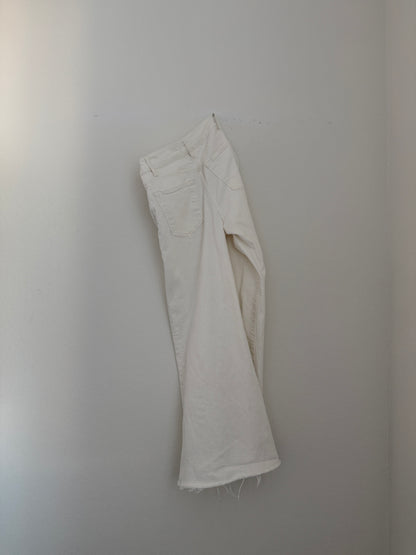 Frame White Crop Wide Leg (27"w)