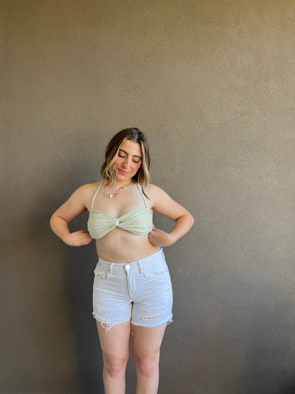 Gingham Bikini Top (42-M)