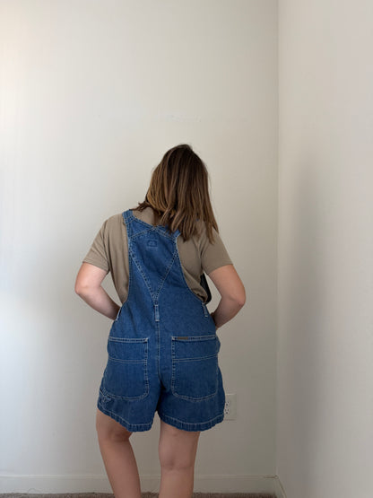 CK Dark Wash Shortalls (L)