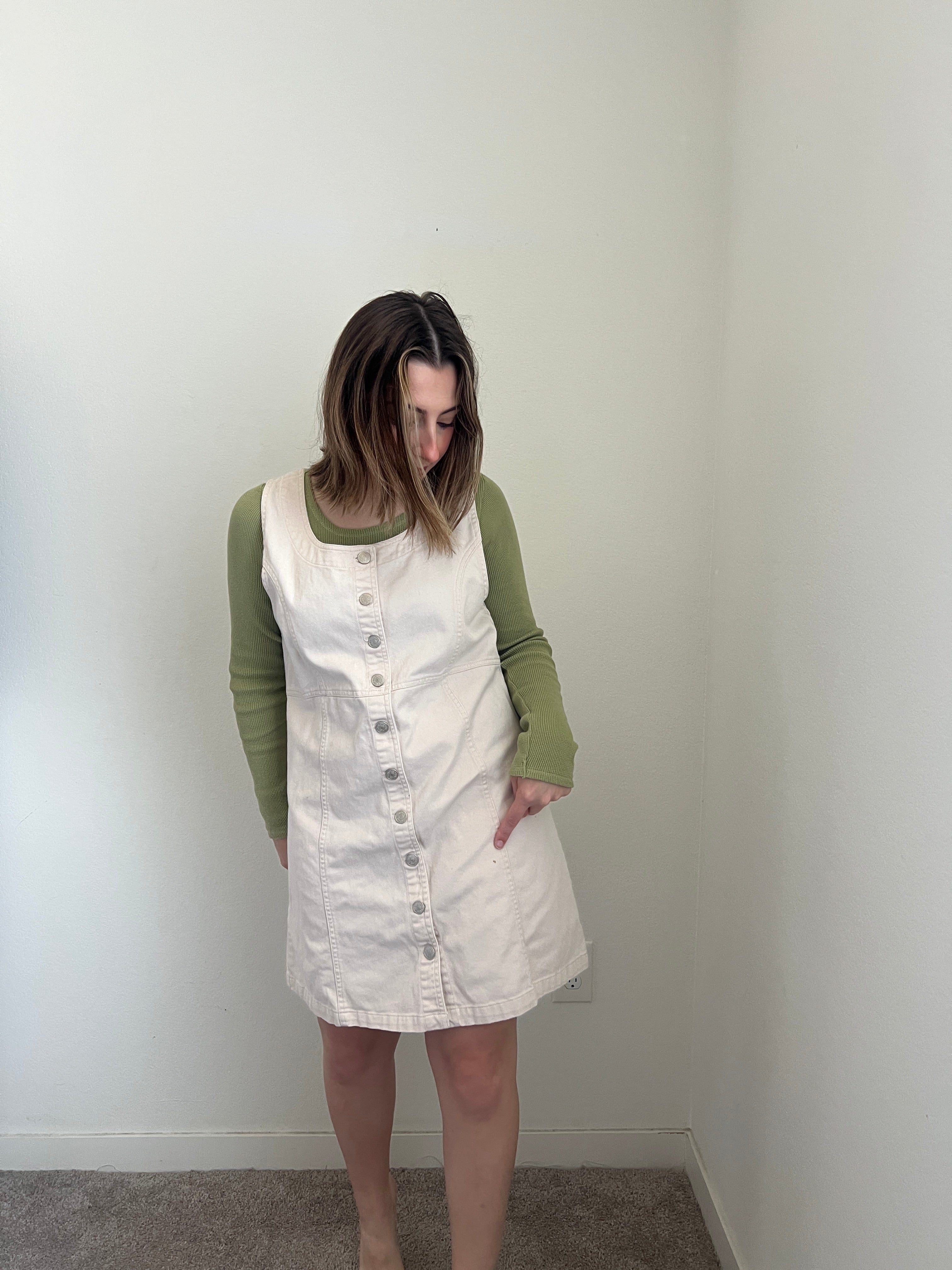 Cream Jumper Dress (M)