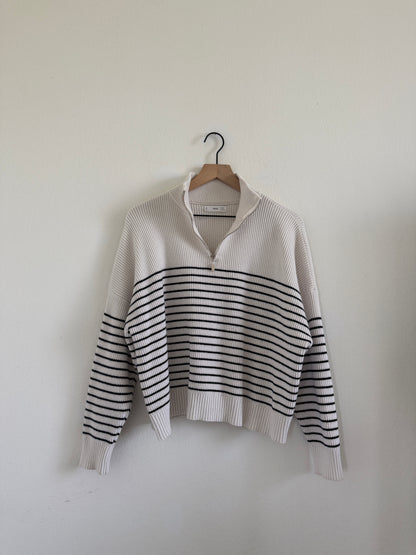 Striped Quarter Zip (L)
