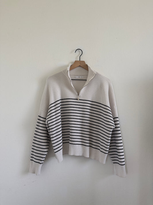 Striped Quarter Zip (L)