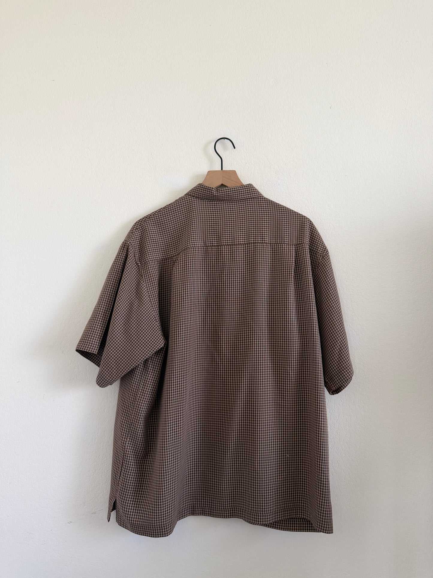 Brown Check Button Up (L)