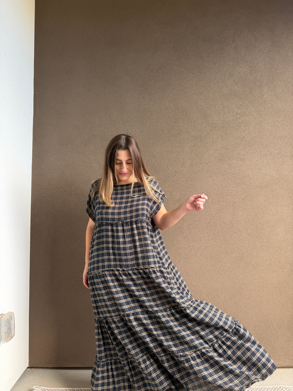 Plaid Maxi Dress (XL)