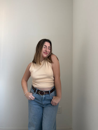 Beige Free People Tank (M)