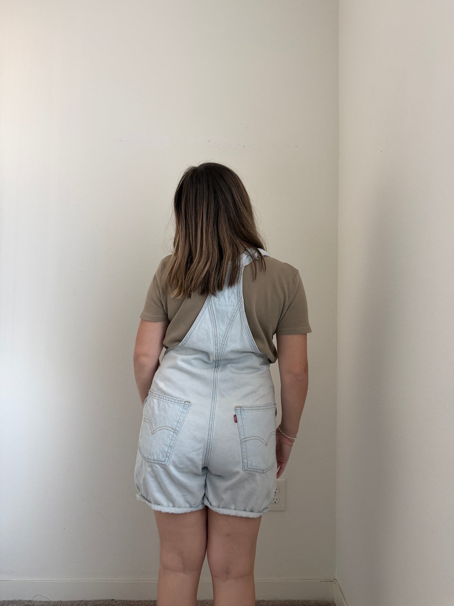 Levi's Light Wash Shortalls (M)