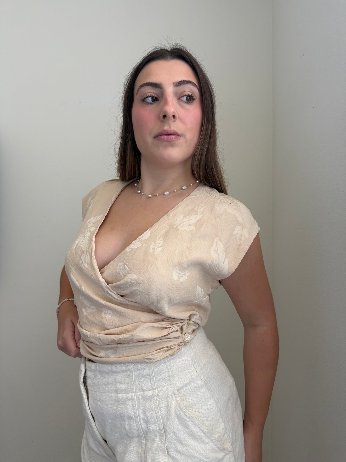 Vintage Pure Silk Wrap Top (12)