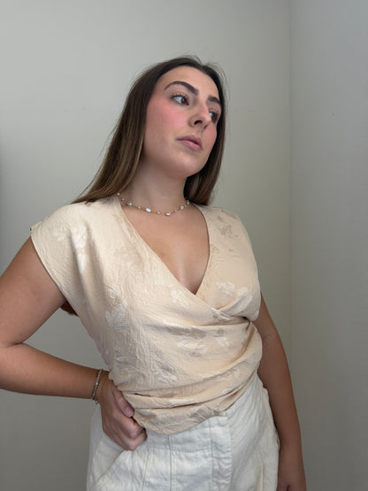 Vintage Pure Silk Wrap Top (12)