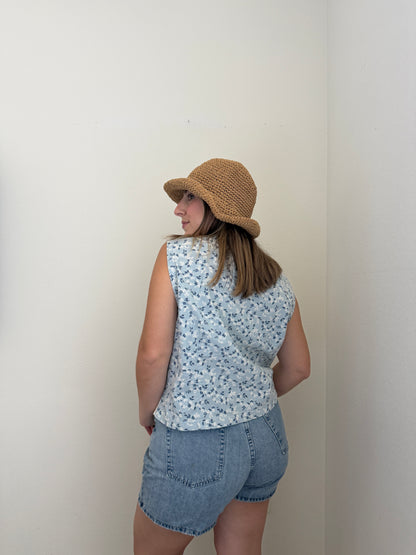 Two-Tone Floral Vest (14)